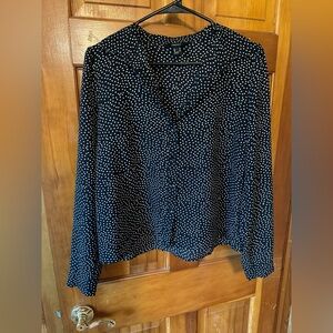 Forever 21 Black and White Polka Dot Blouse